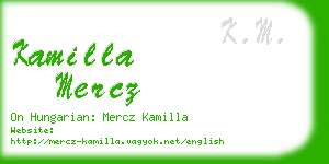 kamilla mercz business card